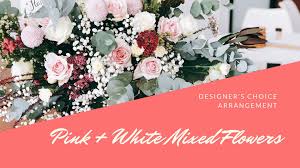 Red and white flowers make pink. Designer S Choice Pink White Mixed Flower Arrangement In Saugus Ca Charmaine S Bouquet Canyon Florist
