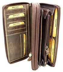 flevado grosse damen leder geldborse in hunter mit viel stauraum und platz fur 24 karten und rfid schutz geldborse mit 2 reiss geldborse brieftasche damen leder