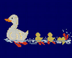I post free crochet patterns from time to time so don't forget to follow. Duck Family Cross Stitch Punto Croce Ricamo Punto Croce Motivi Punto Croce