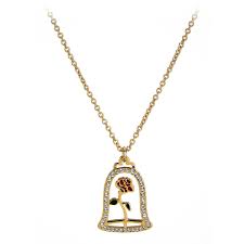 Disney Arribas Necklace Beauty And The Beast Enchanted Rose