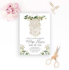 Boho Macrame Baby Shower Invitation Gender Neutral Baby Shower Invitatio Baby Shower Invites Neutral Gender Neutral Baby Shower Invitations Shower Invitations