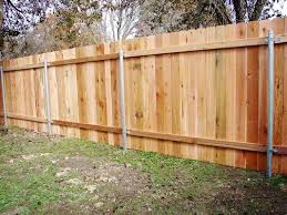 Wood Privacy Fence On Steel Posts Western Red Cedar Yelp Wood Privacy Fence Fence Planning Cedar Fence
