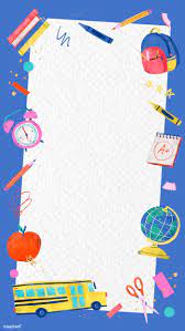 download premium vector of blue back to school frame mobile phone สต กเกอร การออกแบบโปสเตอร โปสเตอร กราฟ กด ไซน
