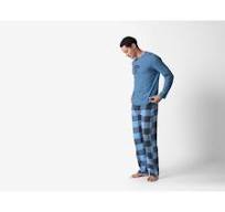 Esmara® men's pajama set, light blue/check blue | Lidl US