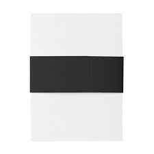 Simple Monogram Black White Invitation Belly Band Zazzle Com In 2020 Belly Band Invitation Black Wedding Invitations Monogram Wedding Invitations