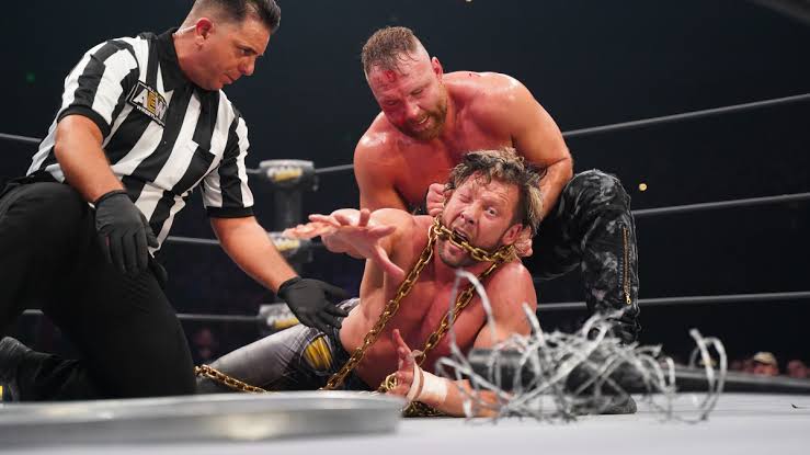 Resultado de imagem para aew moxley vs omega full gear"