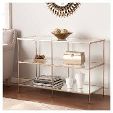 Benton Console Table Warm Gold Aiden Lane Glass Console Table Console Table Modern Sofa Table