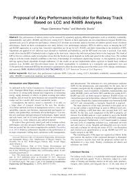 Livia giammaria is a member of vimeo, the home for high quality videos and the people who love them. Pdf Proposal Of A Key Performance Indicator For Railway Track Based On Lcc And Rams Analyses