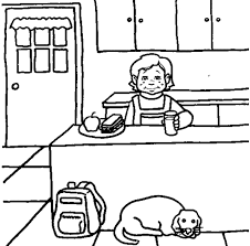 Keep The Kitchen Clean Coloring Page Coloring Pages Color Vault Boy