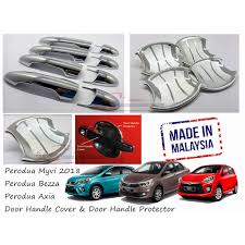 Perodua axia stands at 3640mm x 1620mm x 1510 mm (l x w x h) with a wheelbase of 2455 mm which provides a wide legroom space to the interior cabin adding to the comfort of the passengers. Perodua Bezza Axia Myvi 2018 Door Handle Cover And Protector Low Spec Shopee Malaysia