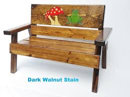 Childrens Mushroom Bench Kids Outdoor Wood Furniture Toddler Etsy Childrens Benches Outdoor Wood Furniture Outdoor Furniture