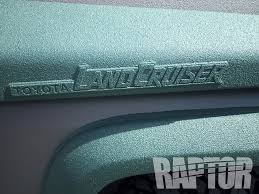 toyota land cruiser prado 70 full overspray raptorised bedliner paint job bed liner paint toyota land cruiser prado