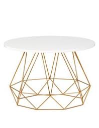 Stylish Accent Tables With Copper Affect Base And White Painted Tops Add A Fresh Modern Look Copper Coffee Table Coffee Table Loft Copper Side Table