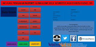 Aplikasi raport kurikulum 2013 (sdlb) isian guru wali kelas input input data data identitas identitas nama wali kelas : Aplikasi Raport Sd Mi K13 Revisi 2018 Websiteedukasi Com