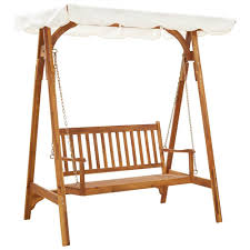 Jun 10, 2021 · a swing set for adults is a great way to enhance your garden or patio while creating an inviting space to relax and unwind on lazy days after a long week. Garden Swing Bench With Canopy Solid Acacia Wood