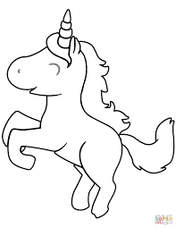 Disegno Di Unicorno Carino Cartone Animato Da Colorare Disegni Da