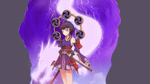 Obtain one of the following items which guy will request: Baal Purple Background 4k Hd Genshin Impact Wallpapers Hd Wallpapers Id 77052