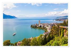 Genfer see — genfersee (lac léman) blick über den genfersee nach süden geographische lage: Dieterich Fotografie Montreux Am Genfer See Poster Online Bestellen Posterlounge De