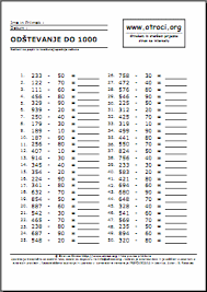 Matematika Vaje Otroci Org