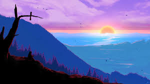 The champion of time killer! Minimal Sunset Scenery 3840x2160 Wallpaper