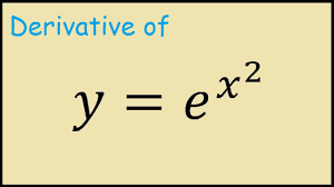 Derivative Of Y E X 2 Youtube