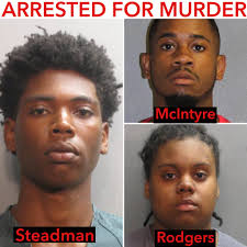 THREE MURDER ARRESTS On Sunday, July 9, 2017 the murder of Richard Green  occurred at 10621 Monaco Drive. The victim was located inside a vehicle  with a gunshot wound. Investigation revealed the