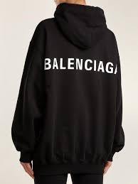 This windbreaker hoodie from balenciaga is incredibly chic and effortlessly stylish. Balenciaga Logo Print Cotton Hooded Sweatshirt Sweatshirts Hooded Sweatshirts Hoodie Fashion