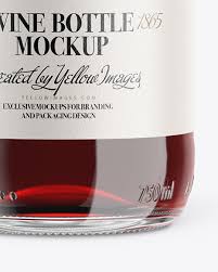 Download Clear Glass Lambrusco Bottle With Red Wine Mockup In Bottle Mockups On Yellow Images Object Mockups PSD Mockup Templates