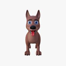 3d Model Dog Cartoon Cartoon Dog Cartoon Dogs