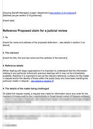 A cover letter can help you elaborate on critical details in your resume and articulate why you're the most qualified candidate for the position. Judicial Review Pre Action Refusal To Supply Housing Benefit Payments Grl Landlord Association