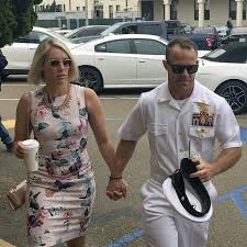 Navy special operations chief edward gallagher leaves a military courtroom on naval base san diego with his wife, andrea gallagher, friday, may 31, 2019, in san diego. Edward Gallagher Sentenced For Taking Photo With Corpse Of Isis Fighter Npr