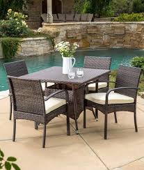 Carmela 5pc Small Outdoor Wicker Dining Set Wicker Dining Set Wicker Dining Tables Patio Dining