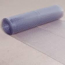 These carpet runners are very thick and heavy duty. Es Robbins Clear 27 In X 10 Ft Vinyl Ribbed Rug Runner 184013 The Home Depot