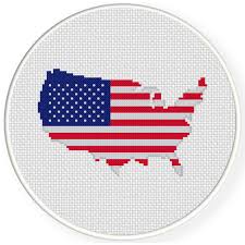 Due to this fact, stamped cross stitch designs are not available as free patterns. Us Flag Map Cross Stitch Pattern Daily Cross Stitch