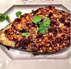 Chorizo Stuffed Eggplant With Feta Cheese Chef Marcus Samuelsson Pork Entrees Recipes Flavorful Recipes