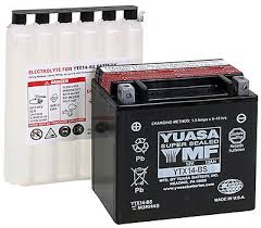 Yuasa Battery Ytx14ah Bs Kvf300 Kvf400 Prairie Kvf 300 400