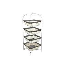 Check out our wicker shelf stand selection for the very best in unique or custom, handmade pieces from our home & living shops. Txon Stores Your Choice For Home Products Free Standing 4 Tier Rattan Basket Vegetable Rack A Practical Addition To Your Kitchen 90 X 30 Cm