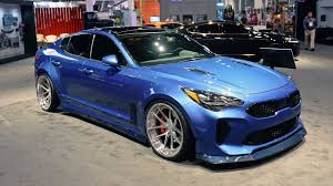 Kia Shows Off 2 Tuned Stingers Modified Cadenza At Sema Kia Stinger Kia Kia Ceed Gt