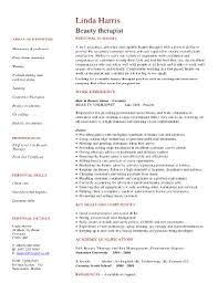 Companies often use a computer programme called the applicant tracking system (ats) to screen for the best candidate and filter out the think about what you have to offer to the employer based on the job role and your research into the company. Beautician Resume Format Pdf Fill Online Printable Fillable Blank Pdffiller