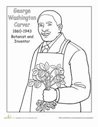 George Washington Carver Coloring Page George Washington Carver Washington Carver Black History Month Projects