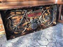 11.25″x22″x3/4″ with harley davidson logo carved into the wood. Ultimate Wall Art Replica Crate Find Board Track Racer Harley Davidson Forums