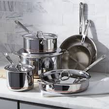 All Clad Copper Core 10 Piece Cookware Set With Bonus Reviews Crate And Barrel In 2020 Cookware Set Induction Cookware Cookware And Bakeware