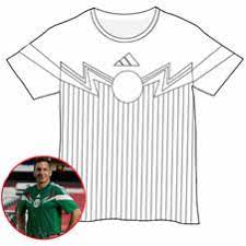 Pictures to print of football: Mexico Soccer Shirt Coloring Activity Raggs