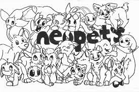 I made 2 hissies, 1 cybunny, 1quiggle, and 1 blooky. Coloring Pages Of Neopets Coloring Home