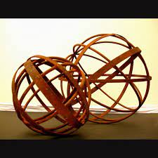14 Quot Garden Art Metal Sphere Sculpture In 2021 Garden Art Metal Sculptures Garden Metal Yard Art