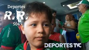 Me gustó el Marathón porque le metió 7 goles al Vida", uno de tantos niños  que le van a los verdes.