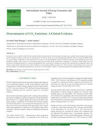 China's lower per capita carbon dioxide emissions are more than offset by its greater population, so china emits over 70. Pdf Determinants Of Co2 Emission A Global Evidence