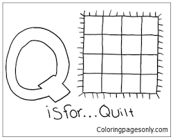 Happy memorial day kids holding flag coloring pages printable no related posts. Letter Q Is For Quilt Coloring Page Free Coloring Pages Online