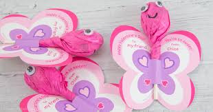 This valentines diy is perfect for toddlers but also for adults. Free Printable Valentine Cards Butterfly Lollipops Press Print Party