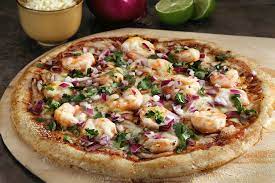 Bbq Shrimp Pizza Recipe Bbq Shrimp Pescetarian Recipes Shrimp Pizza